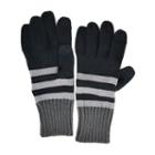 Muk Luks Ribbed Striped Gloves - Men, Grey