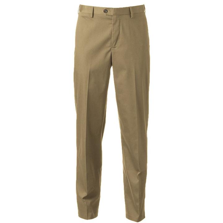 Men's Croft & Barrow® Classic-fit Flat-front No-iron Stretch Pants, Size: 36x32, Med Beige