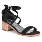 Muk Luks Sasha Women's Sling-back Wedge Sandals, Size: 6, Black
