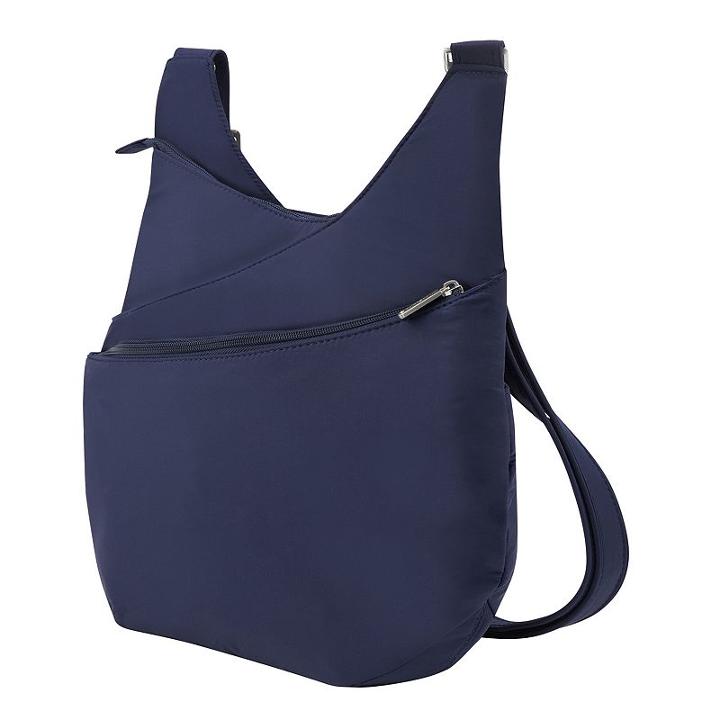 Travelon Anti-theft Classic Drape Front Shoulder Bag, Women's, Blue
