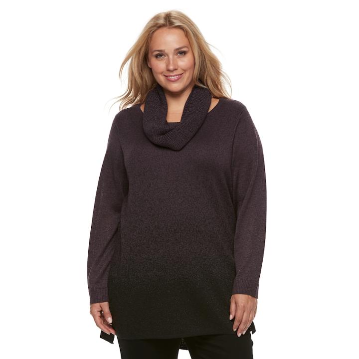 Plus Size Women's Plus Apt. 9&reg; Ombre Tunic, Size: 3xl, Purple