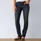 Women's Sonoma Goods For Life&trade; Curvy Fit Straight-leg Jeans, Size: 4 Short, Dark Blue
