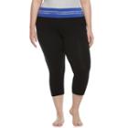 Juniors' Plus Size So&reg; Capri Yoga Leggings, Size: 2xl, Blue (navy)