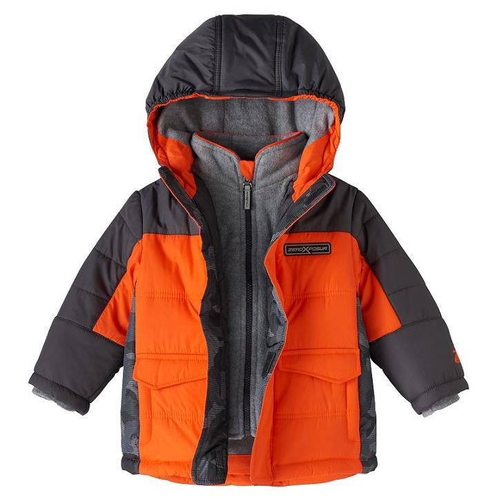 Boys 4-7 Zeroxposur Mock-layered Fleece-lined Jacket, Boy's, Size: Medium, Orange Oth