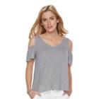 Women's Sonoma Goods For Life&trade; Cold-shoulder Tee, Size: Medium, Lt Green