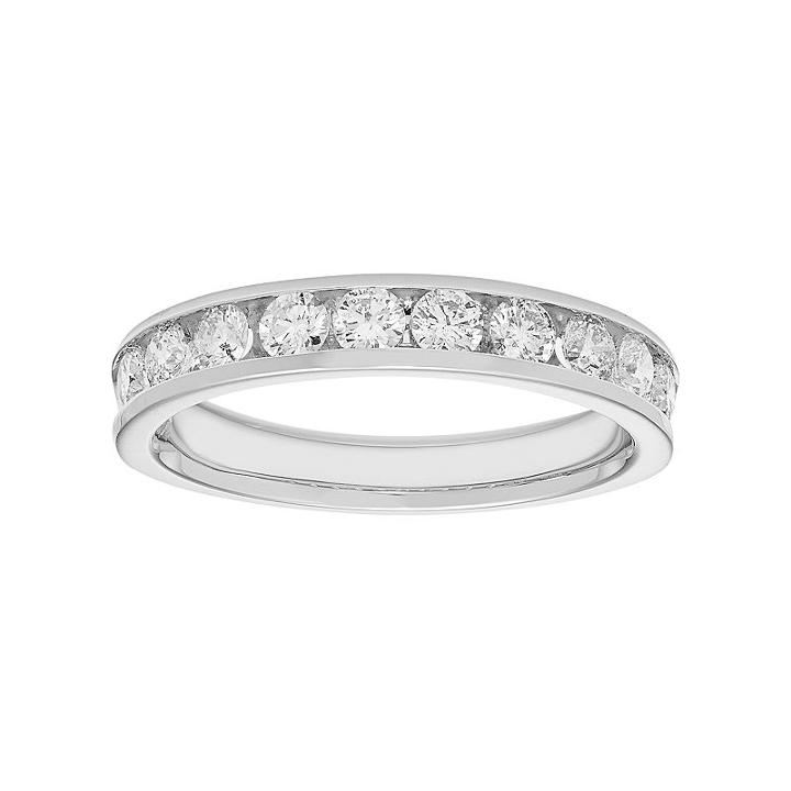 14k Gold 3/4 Carat T.w. Diamond Anniversary Ring, Women's, Size: 8, White
