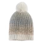 Madden Nyc Women's Lined Spectrum Knit Pom Pom Beanie, Natural