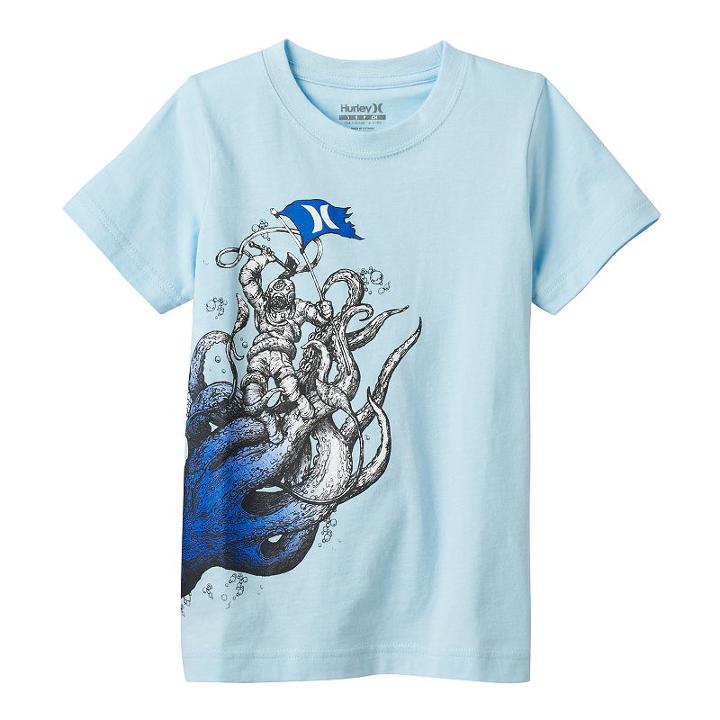 Boys 4-7 Hurley Deep Sea Graphic Tee, Boy's, Size: 5, Light Blue