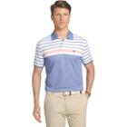 Men's Izod Advantage Classic-fit Colorblock & Engineer-striped Performance Polo, Size: Large, Blue Other
