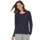 Women's Sonoma Goods For Life&trade; High-low Sleep Tee, Size: Large, Blue