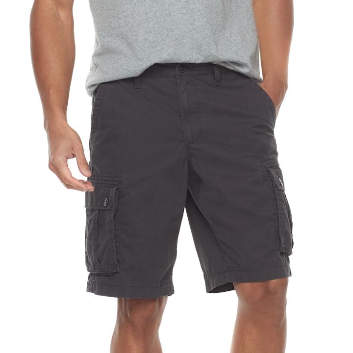 Men's Sonoma Goods For Life&trade; Modern-fit Lightweight Twill Cargo Shorts, Size: 30, Grey