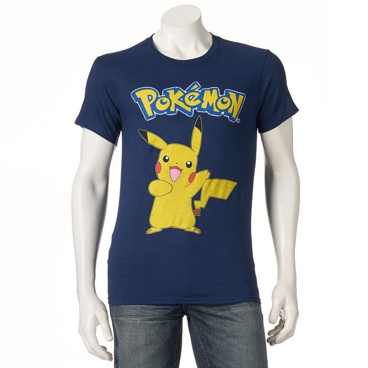 Men's Pokemon Pikachu Tee, Size: Xxl, Blue (navy)