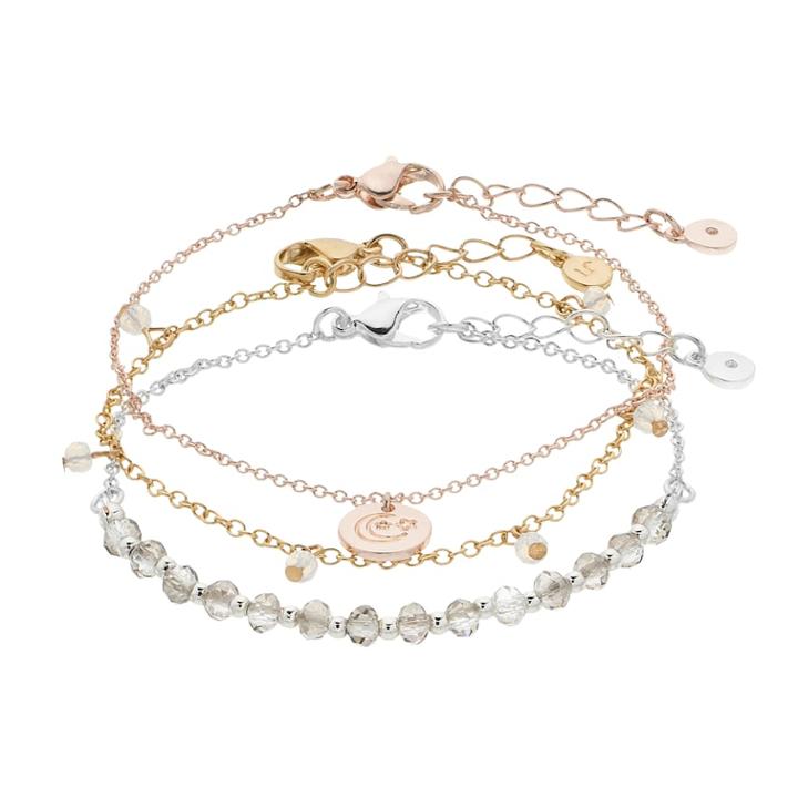 Lc Lauren Conrad Snowflake & Moon Bracelet Set, Women's, Grey