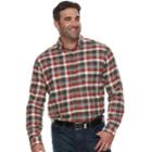 Big & Tall Croft & Barrow&reg; Regular-fit Flannel Woven Button-down Shirt, Men's, Size: 3xl Tall, Drk Orange