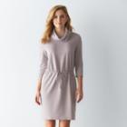 Women's Sonoma Goods For Life&trade; Cowlneck Shift Dress, Size: Xl, Brt Purple