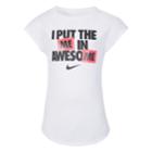 Girls 4-6x Nike Awesome Core Graphic Tee, Size: 6, White