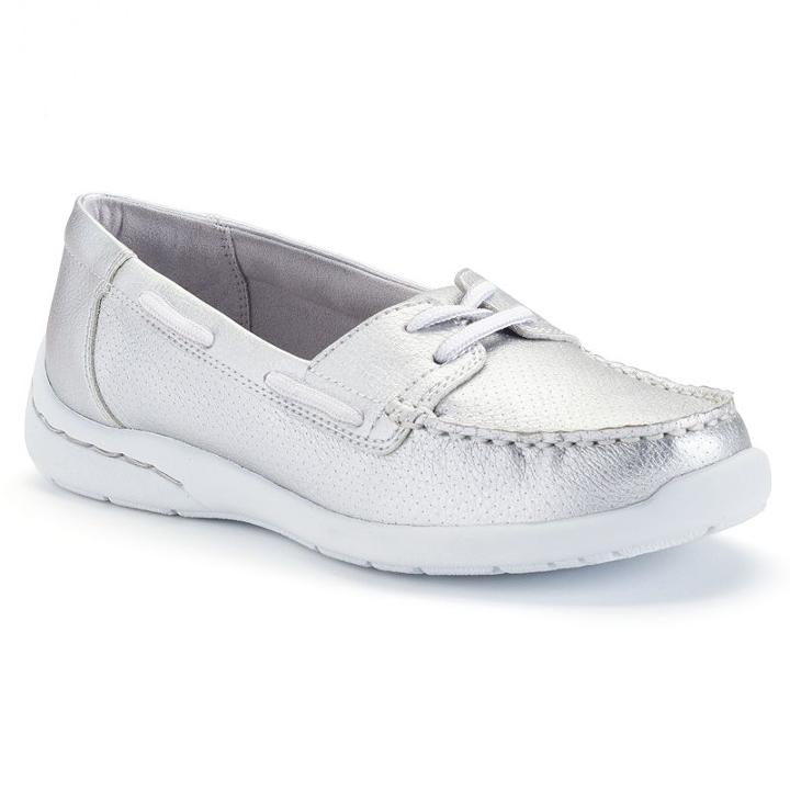 Croft & Barrow&reg; Women's Lightweight Boat Shoes, Size: Medium (7.5), Silver