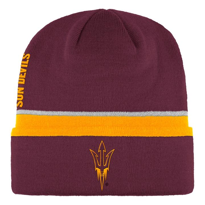 Adult Adidas Arizona State Sun Devils Coach Cuffed Beanie, Men's, Red