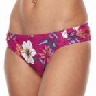 Beach Scene, Women's Floral Scoop Bikini Bottoms, Size: 16, Multicolor