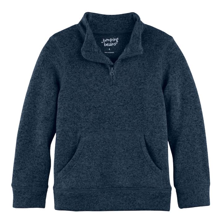 Boys 4-10 Jumping Beans® 1/4 Zip Fleece Sweater, Blue