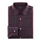Men's Croft & Barrow&reg; Fitted Solid Easy Care Spread-collar Dress Shirt, Size: 15-32/33, Blue (navy)