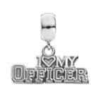 Insignia Collection Sterling Silver I Love My Officer Charm, Women's, Multicolor