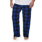 Big & Tall 2-pack Solid And Patterned Microfleece Lounge Pants Set, Men's, Size: L Tall, Blue