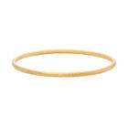 14k Gold Over Silver Textured Bangle Bracelet, Women's, Size: 8, Yellow