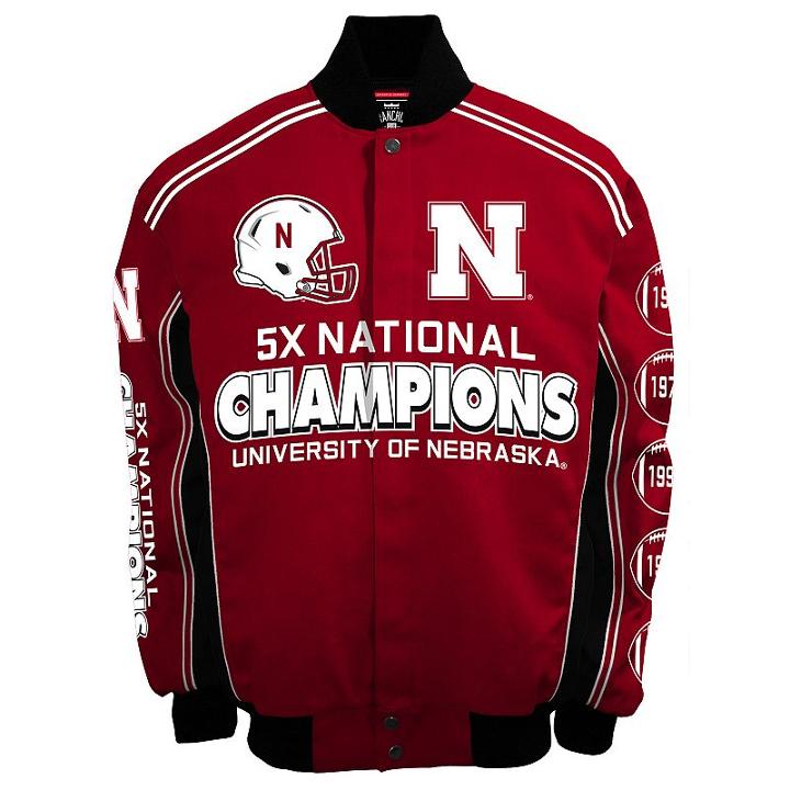 Men's Franchise Club Nebraska Cornhuskers Commemorative Varsity Jacket, Size: Large, Red