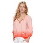 Women's Sonoma Goods For Life&trade; Dip-dye Peasant Top, Size: Small, Brt Pink