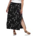 Plus Size Apt. 9&reg; Tummy Control Maxi Skirt, Women's, Size: 2xl, Black