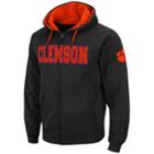 Men's Clemson Tigers Full-zip Fleece Hoodie, Size: Xl, Grey (charcoal)
