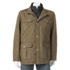 Men's Towne Quilted Field Coat, Size: Medium, Beige Over