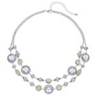 Beaded Multi Strand Necklace, Women's, Silver