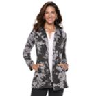Women's Dana Buchman Everyday Casual Open Front Cardigan, Size: Xxl, Grey