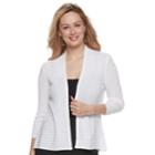 Women's Apt. 9&reg; Ribbed Peplum Cardigan, Size: Xxl, White