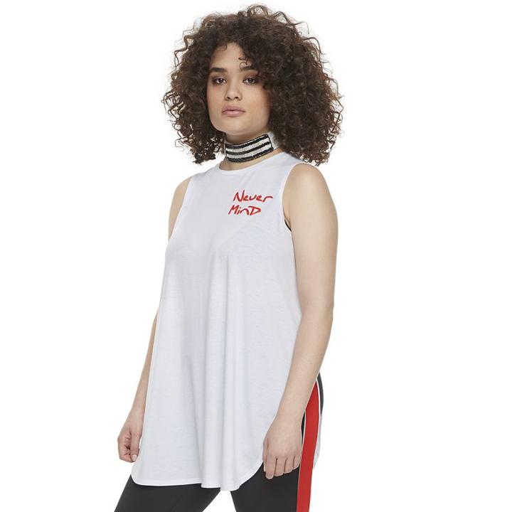Madden Nyc Juniors' Plus Size Never Mind Muscle Tank, Girl's, Size: 1xl, Natural