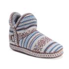 Muk Luks Amira Women's Knit Bootie Slippers, Size: Large, Brown Oth