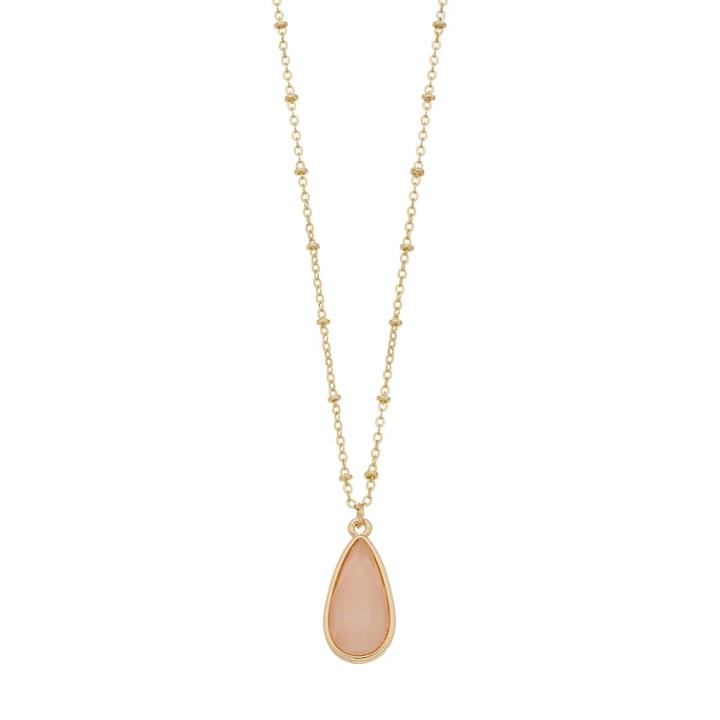 Lc Lauren Conrad Short Pink Teardrop Pendant Necklace, Women's