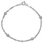 Primrose Sterling Silver Singapore Chain Bracelet, Women's, Size: 7.25