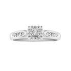 Lovemark Round-cut Certified Diamond Engagement Ring In 10k White Gold (1/5 Ct. T.w.), Women's, Size: 7.50