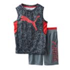Boys 4-7 Puma Graphic Performance Tank Top & Shorts Set, Size: 7, Med Grey