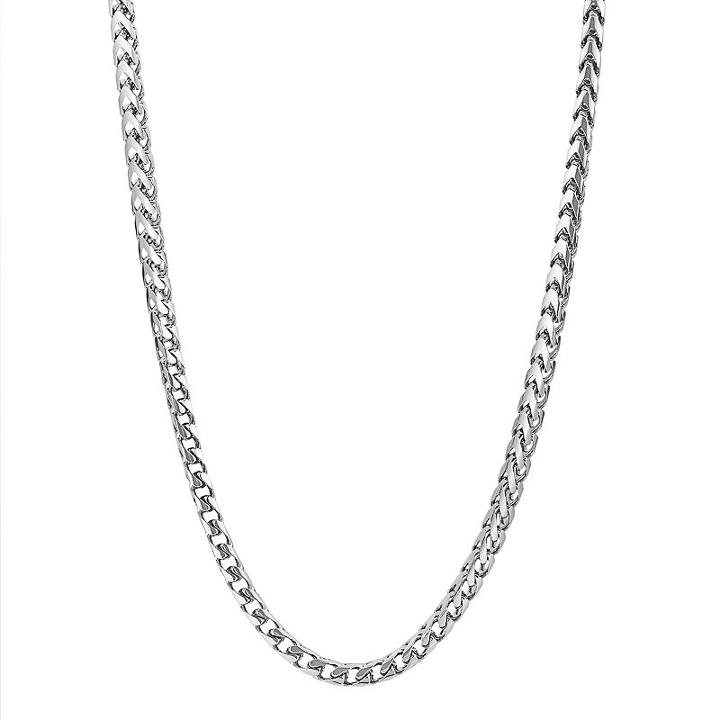 Sterling Silver Franco Chain Necklace - 22-in. - Men, Size: 22, Grey