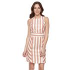 Women's Sharagano Striped Sheath Dress, Size: 12, Brt Pink