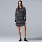 Women's Simply Vera Vera Wang Hooded Sleepshirt & Sock Set, Size: Medium, Oxford