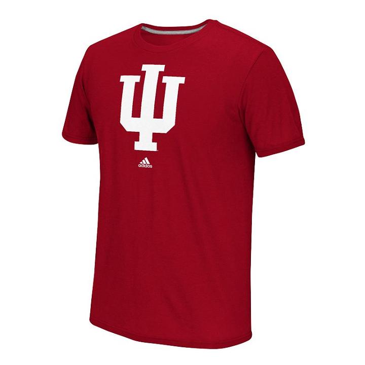 Men's Adidas Indiana Hoosiers School Logo Tee, Size: Large, Red
