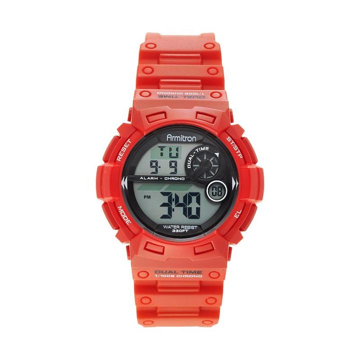 Armitron Men's Digital Chronograph Watch, Red