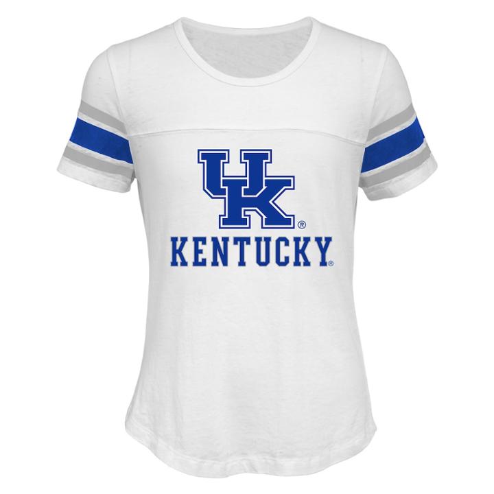 Girls 7-16 Kentucky Wildcats Team Pride Burnout Tee, Size: S 7-8, White