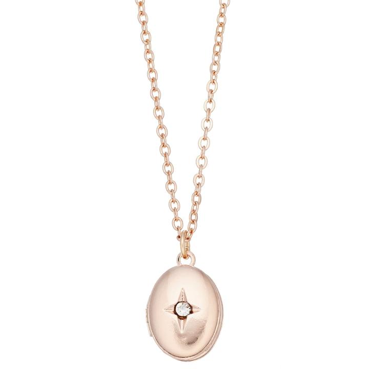 Lc Lauren Conrad Locket Pendant Necklace, Women's, Light Red