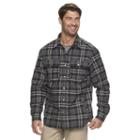 Big & Tall Columbia Fireside Flame Classic-fit Plaid Shirt Jacket, Men's, Size: L Tall, Grey (charcoal)